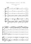 Sonata No. 16 in C Major KV 545 - Allegro - Flute Quartet