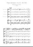 Sonata No. 16 in C Major KV 545 - Allegro - Sax Quartet