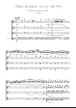 Sonata No. 16 in C Major KV 545 - Allegro - Flute Quartet