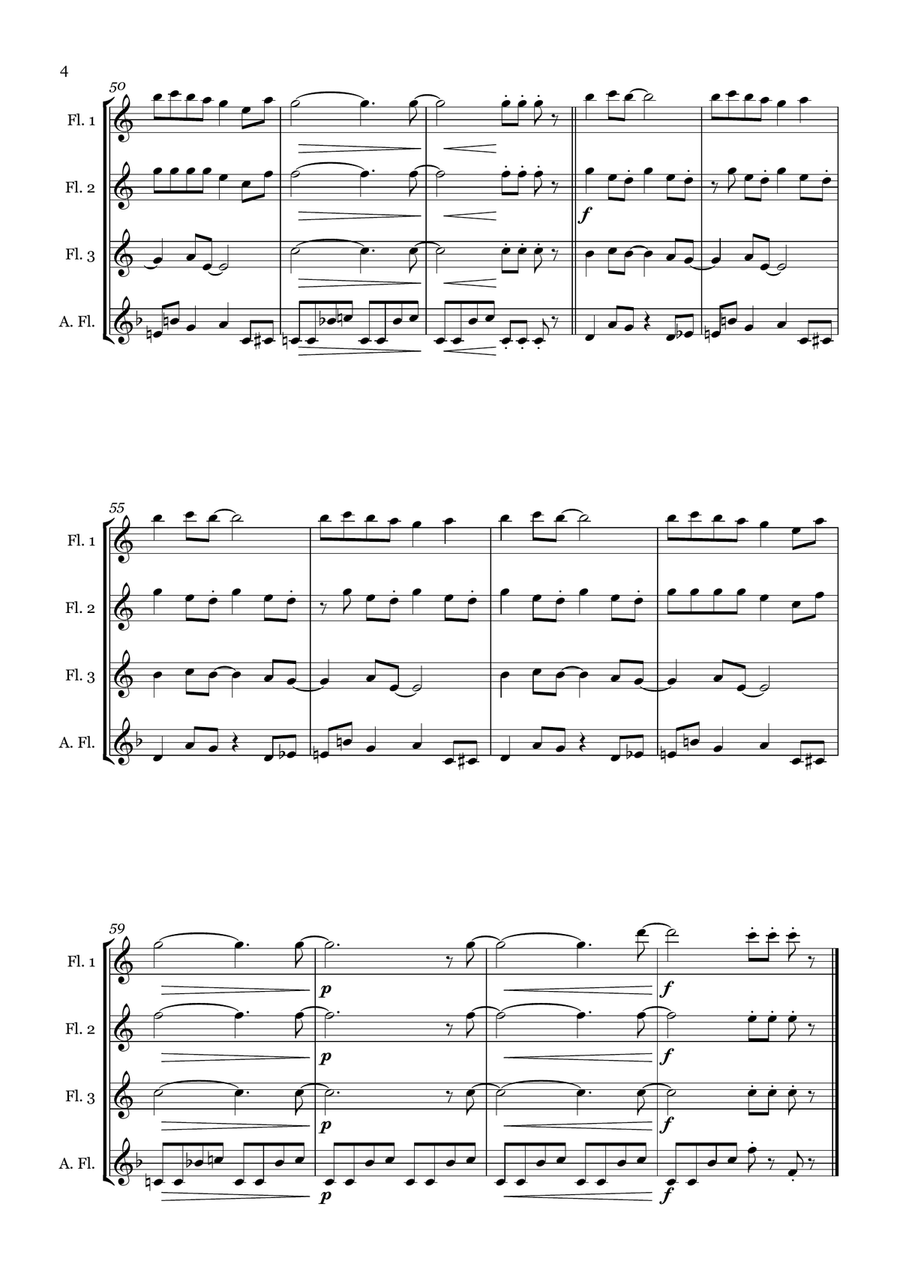 September by Al McKay Flute Quartet - Digital Sheet Music page 4