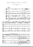 Sonata No. 16 in C Major KV 545 - Allegro - Clarinet Trio