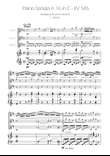 Sonata No. 16 in C Major KV 545 - Allegro - Clarinet Trio