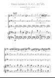 Sonata No. 16 in C Major KV 545 - Allegro - Violin Trio