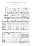 Sonata No. 16 in C Major KV 545 - Allegro - String Trio