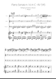 Sonata No. 16 in C Major KV 545 - Allegro - Woodwind Trio