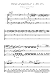 Sonata No. 16 in C Major KV 545 - Allegro - String Trio