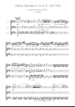 Sonata No. 16 in C Major KV 545 - Allegro - Violin Trio