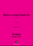 Brahms-Bitteres zu sagen denkst du,in E Major