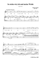 Brahms-So stehn wir,in C Major Piano, Vocal scores gallery preview page 3