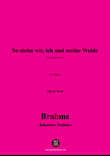 Brahms-So stehn wir,in E Major