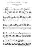 Sonata No. 16 in C Major KV 545 - Allegro - Flute and Oboe Duet
