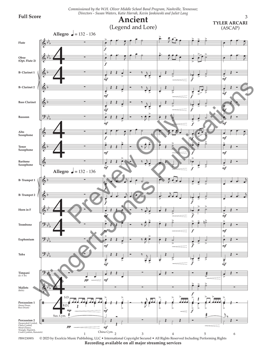 Ancient (Judges Set) Concert Band - Sheet Music page 4