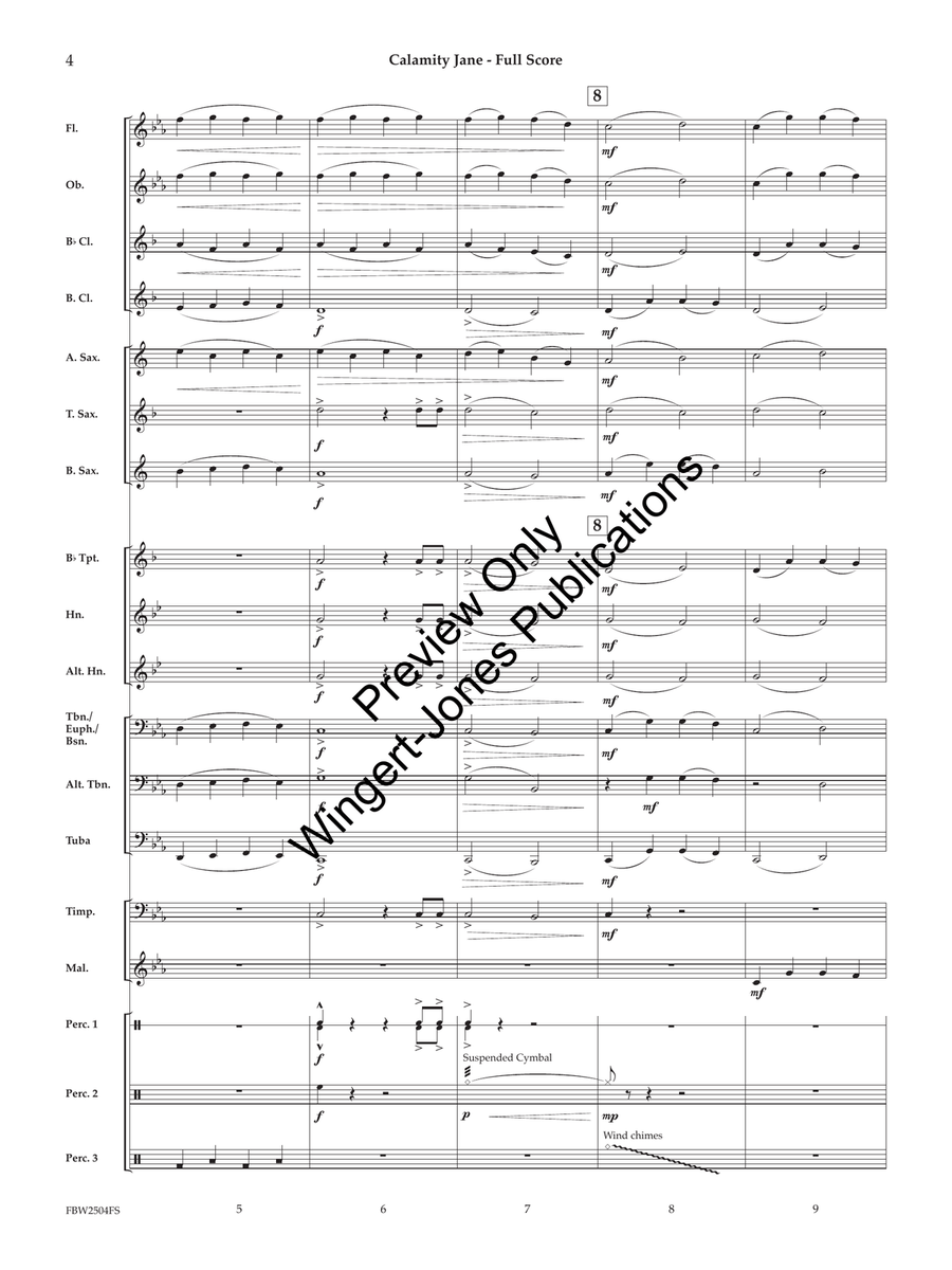 Calamity Jane (Class Set) Concert Band - Sheet Music page 5