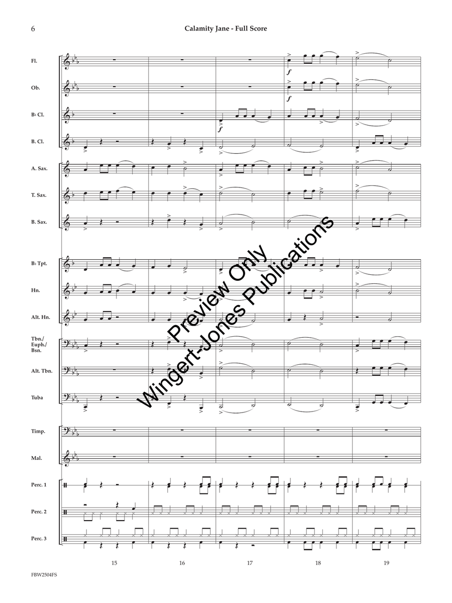 Calamity Jane (Judges Set) Concert Band - Sheet Music page 7