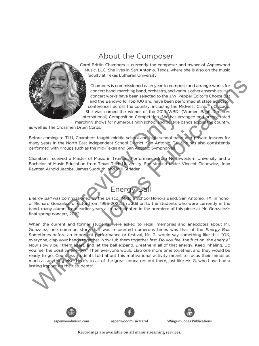 Energy Ball (Bundled Set) Concert Band - Sheet Music page 3