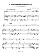 In dem Schatten meiner Locken, by Hugo Wolf, in G Major Piano, Vocal scores gallery preview page 3