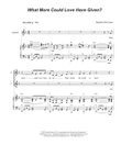 What More Could Love Have Given (Duet for Soprano and Tenor solo)
