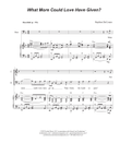 What More Could Love Have Given (Duet for Tenor and Bass solo)