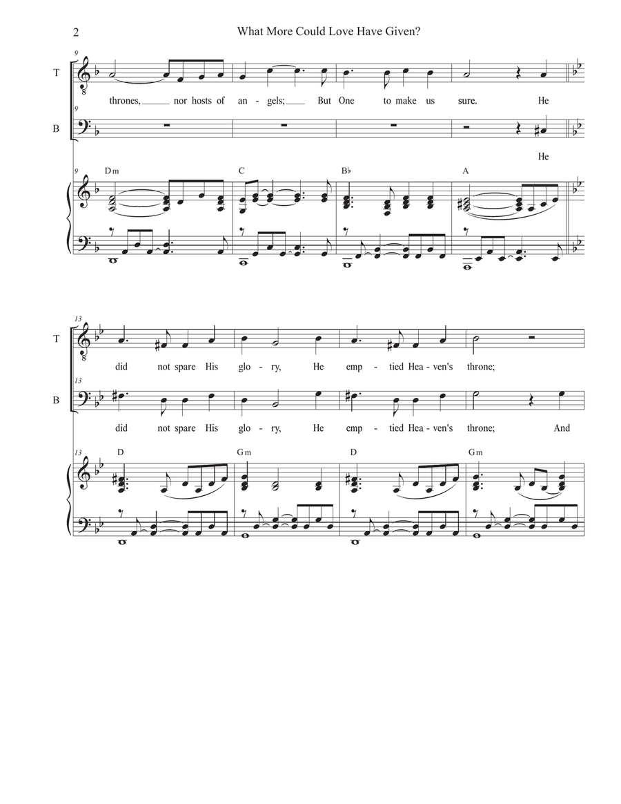 What More Could Love Have Given (2-part choir - (TB) by Stephen DeCesare TB - Digital Sheet Music page 2