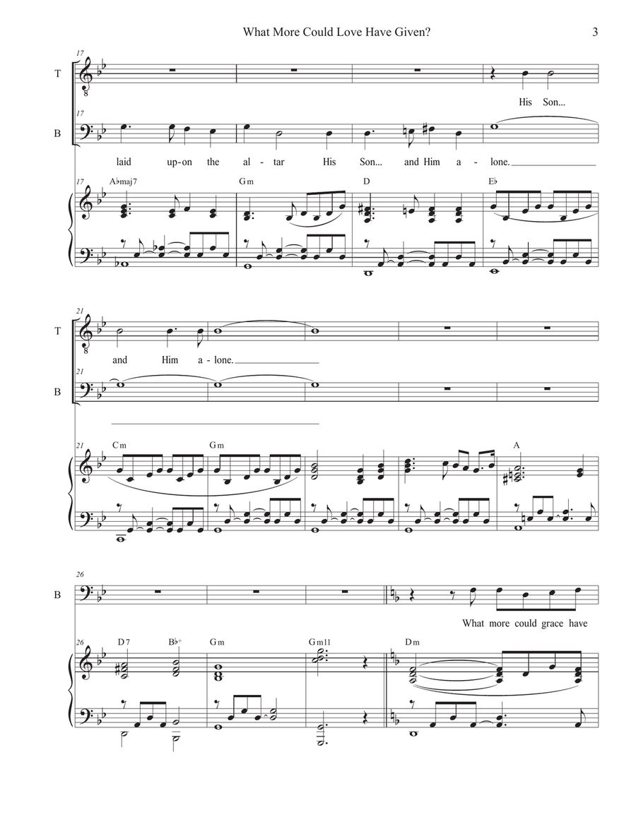 What More Could Love Have Given (2-part choir - (TB) by Stephen DeCesare TB - Digital Sheet Music page 3