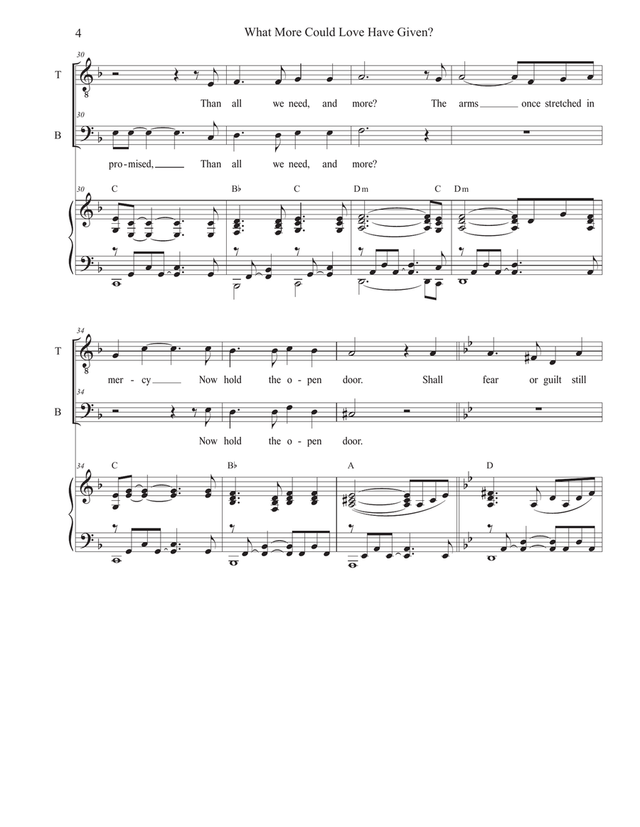 What More Could Love Have Given (2-part choir - (TB) by Stephen DeCesare TB - Digital Sheet Music page 4