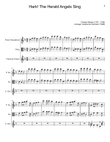 Hark! The Herald Angels Sing - T. Sax., Viola and Guitar. With Parts.