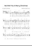 We Wish You a Merry Christmas - Alto Sax in C Major With Chords & Lyric