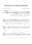 We Wish You a Merry Christmas - Alto Sax in Eb Major With Chords & Lyric