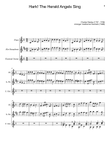 Hark! The Herald Angels Sing - Flute, A. Sax. and Guitar. With Parts.