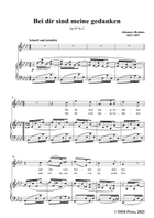 Brahms-Bei dir sind meine gedanken,in A flat Major Piano, Vocal scores gallery preview page 3
