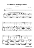 Brahms-Bei dir sind meine gedanken,in D Major Piano, Vocal scores gallery preview page 3