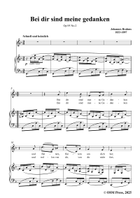 Brahms-Bei dir sind meine gedanken,in F Major Piano, Vocal scores gallery preview page 3