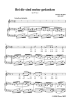 Brahms-Bei dir sind meine gedanken,in G flat Major Piano, Vocal scores gallery preview page 3