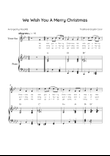 We Wish You a Merry Christmas - Tenor Sax & Piano in Ab Major With Chords & Lyric
