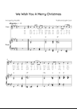 We Wish You a Merry Christmas - Voice & Piano in A Major With Chords & Lyric