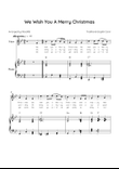 We Wish You a Merry Christmas - Voice & Piano in Bb Major With Chords & Lyric
