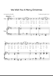 We Wish You a Merry Christmas - Voice & Piano in D Major With Chords & Lyric