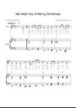 We Wish You a Merry Christmas - Voice & Piano in G Major With Chords & Lyric