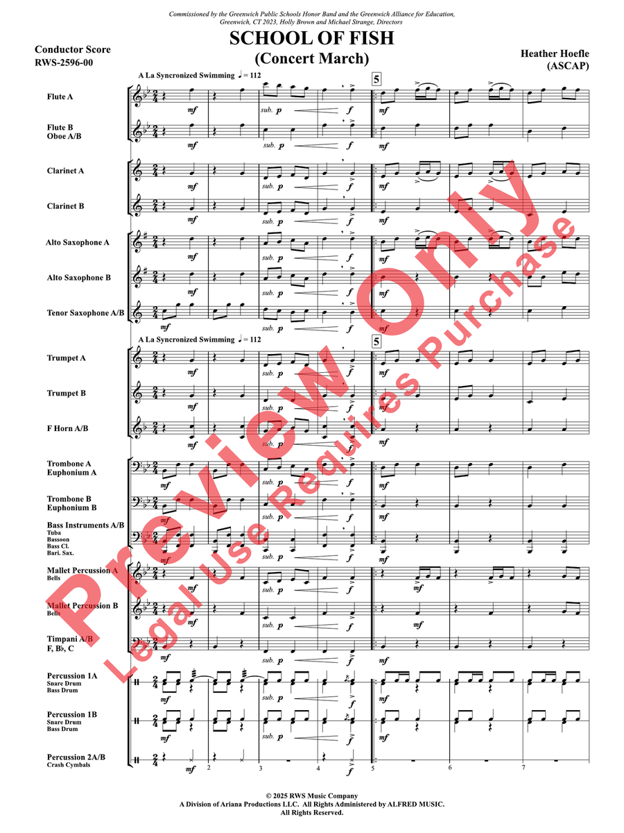 School Of Fish Concert Band - Sheet Music page 4