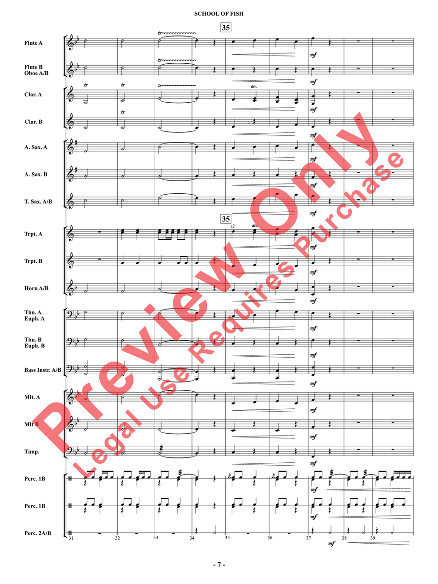 School Of Fish Concert Band - Sheet Music page 8
