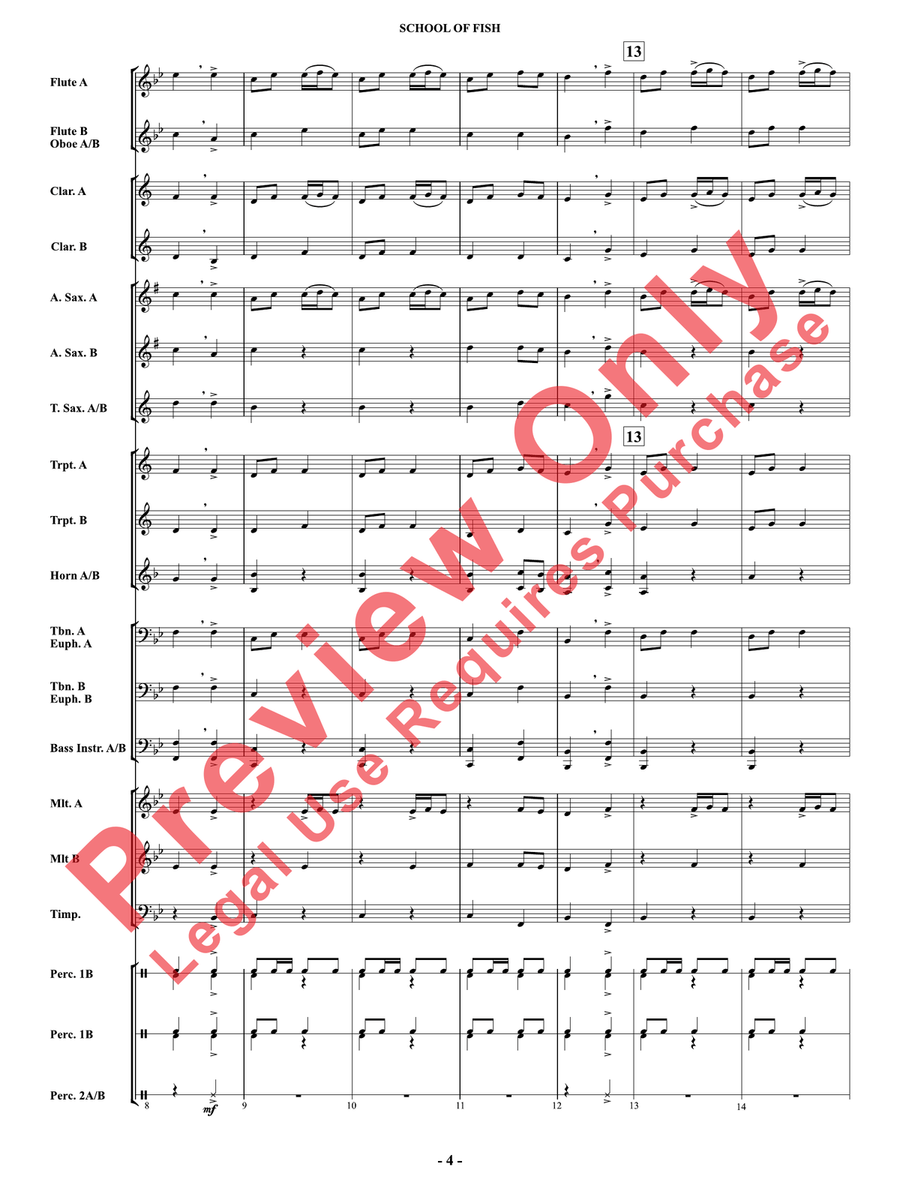 School Of Fish Concert Band - Sheet Music page 5