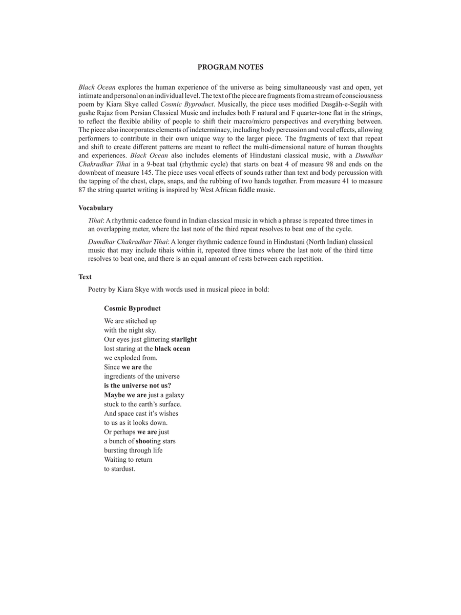Black Ocean (Instrument Parts) Choir - Digital Sheet Music page 2