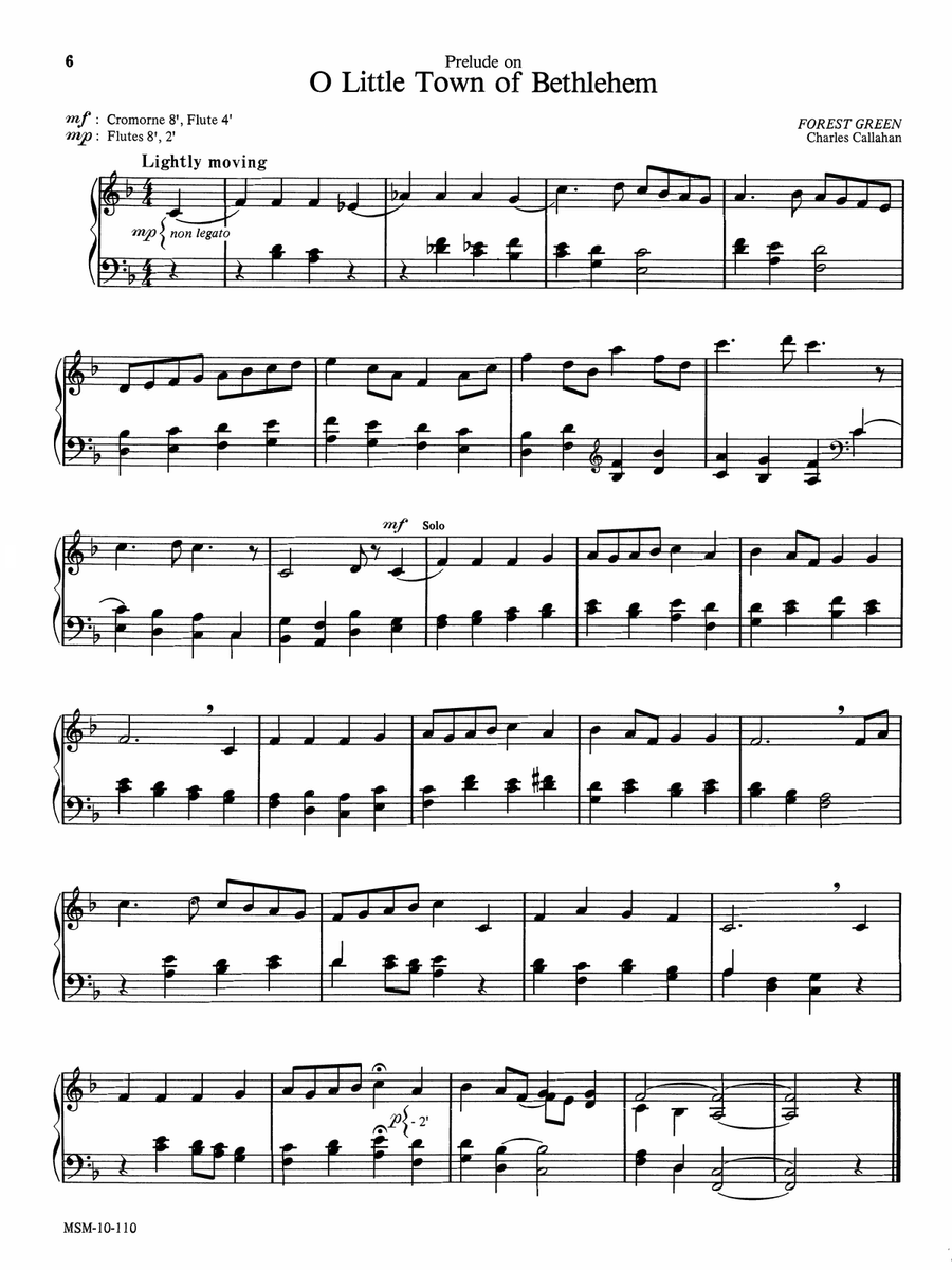 Christmas Music for Manuals, Set 1 by Charles E. Callahan Jr. Organ - Digital Sheet Music page 6