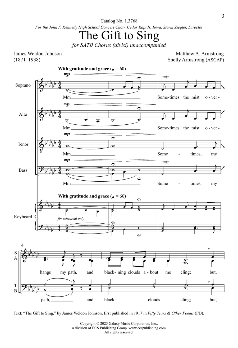 The Gift to Sing (Choral Score) Divisi - Digital Sheet Music page 3
