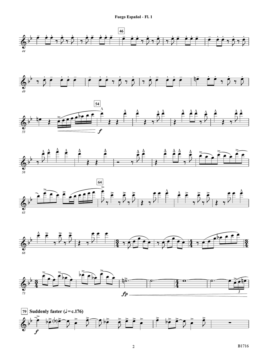 Fuego Espanol: Flute 1 Flute - Digital Sheet Music page 2