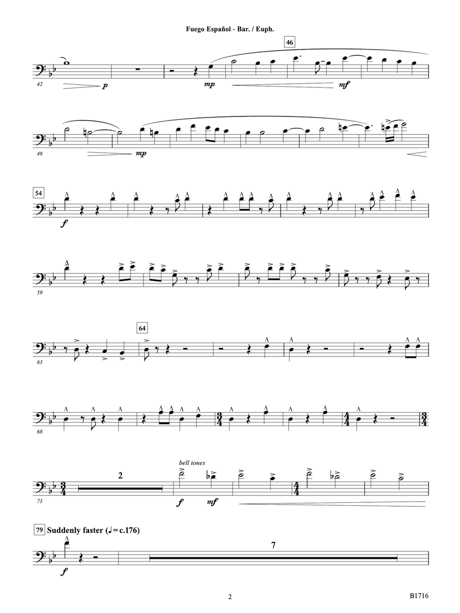 Fuego Espanol: Baritone / Euphonium Baritone Horn - Digital Sheet Music page 2
