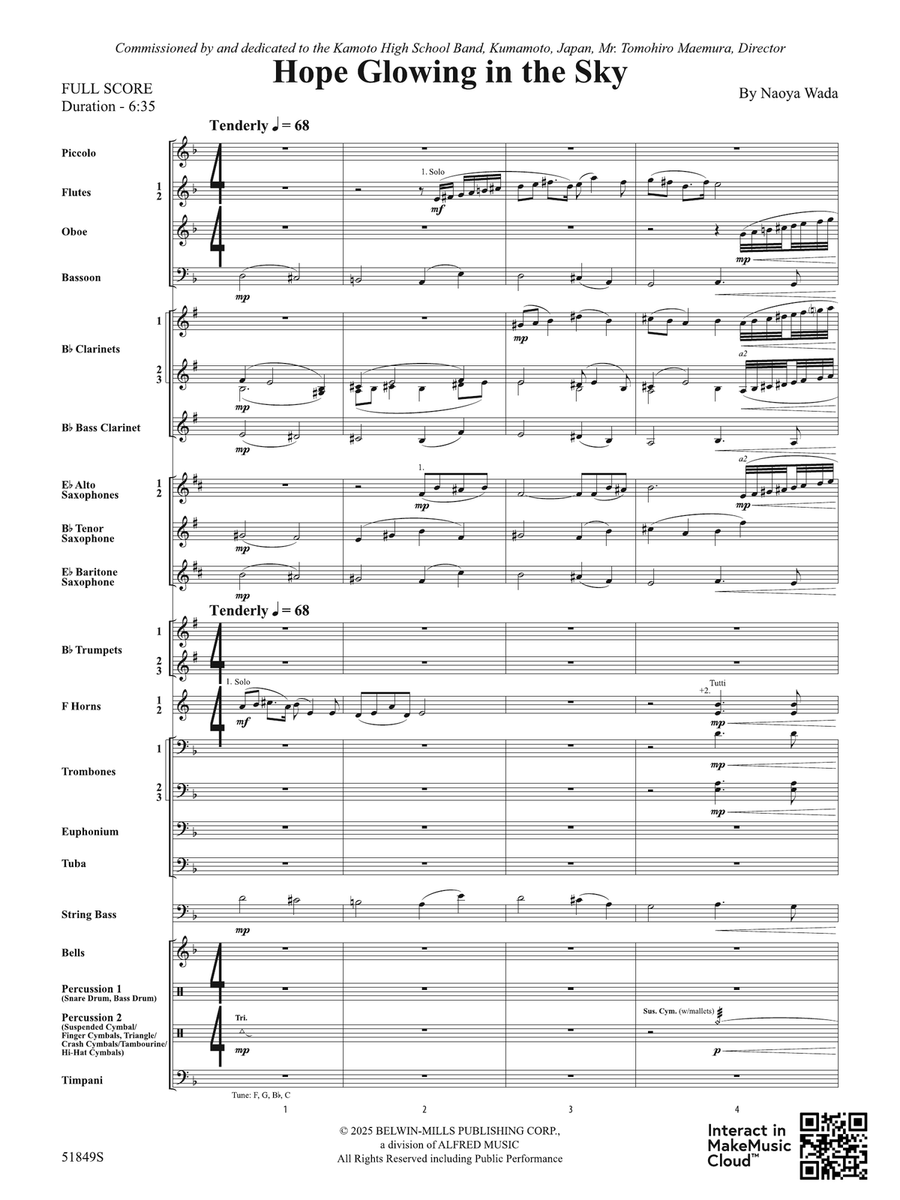 Hope Glowing in the Sky: Score Concert Band - Digital Sheet Music page 3
