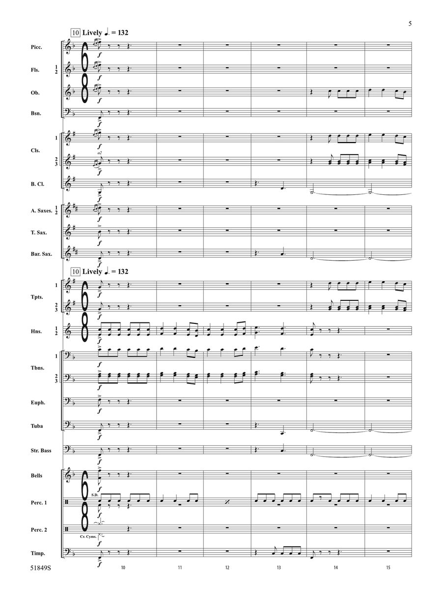 Hope Glowing in the Sky: Score Concert Band - Digital Sheet Music page 5