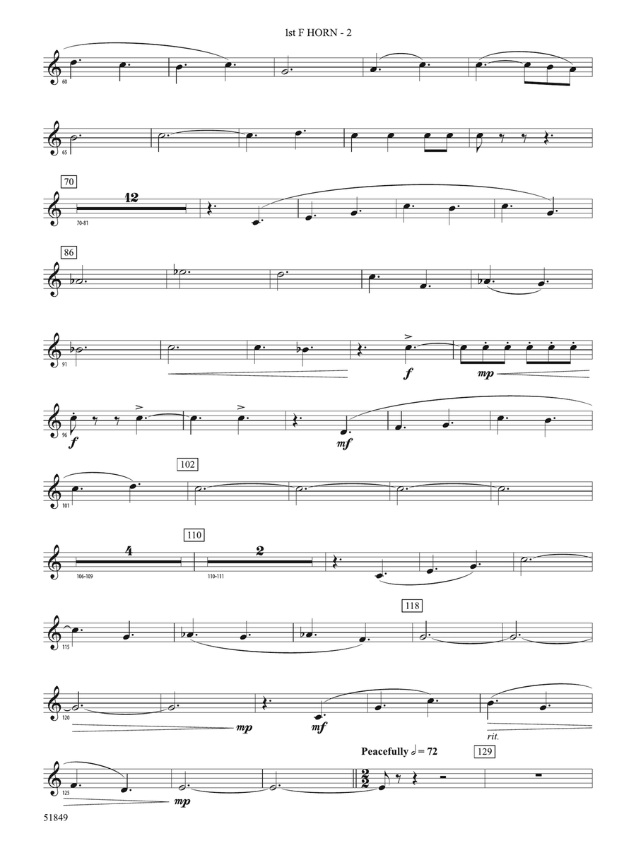 Hope Glowing in the Sky: 1st F Horn Horn - Digital Sheet Music page 2