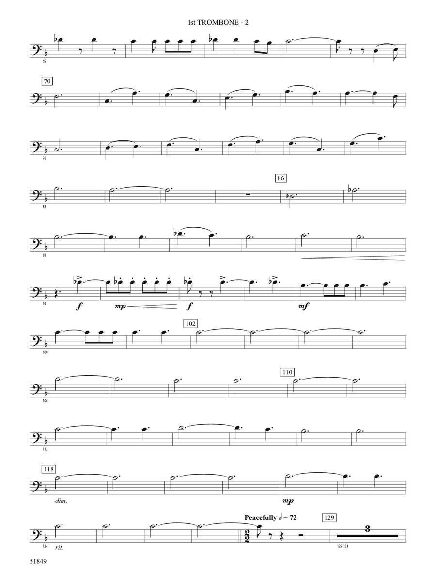 Hope Glowing in the Sky: 1st Trombone Trombone - Digital Sheet Music page 2